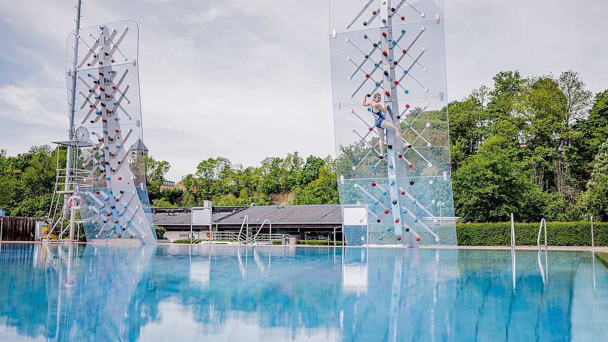 Grafik: Kletterwände im FreiBad