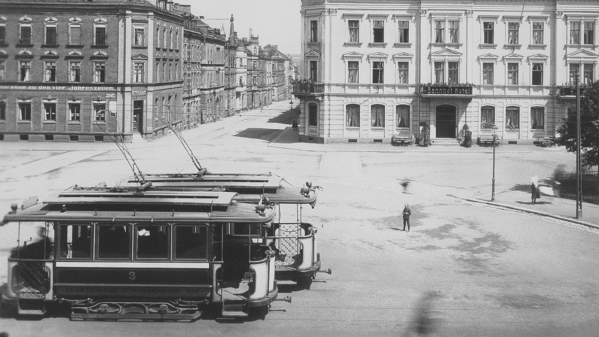 Grafik: Straßenbahn in Hof